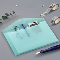 10pcs A4 Transparent Plastic File Folders Waterproof PP Document Storage Bags Student Test Papers & Office Organization Supplies 4