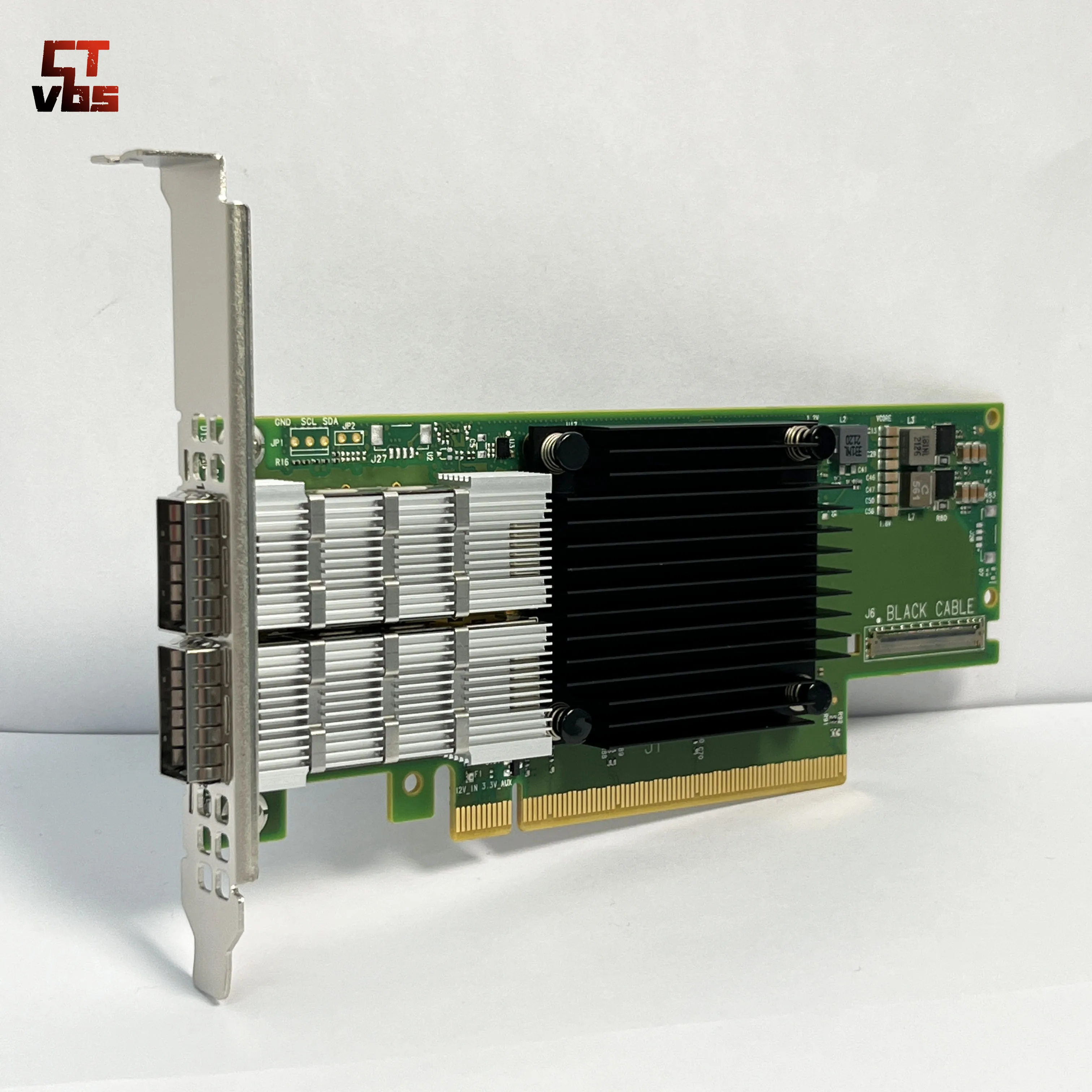 MCX653106A-HDAT Mellanox ConnectX-6 VPI 어댑터, HDR IB(200Gb/s) 및 200GbE, 듀얼 포트 QSFP56, PCIe4 PCIe3.0 x 16 브래킷 모두