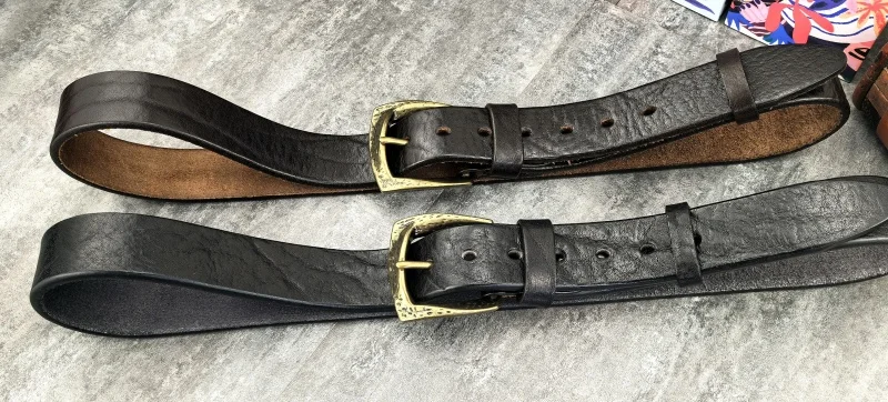 Retro Brass Belt Buckle Top Thick Genuine Leather Belt For Men Ceinture Leather Man Belt Vintage Cowboy Waist Belt Men MBT0020