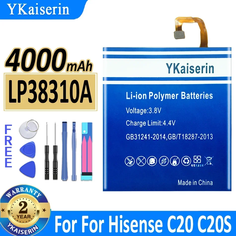 

4000mAh YKaiserin Battery LP38310A For Hisense C20S C20 C 20 Mobile Phone Batteries