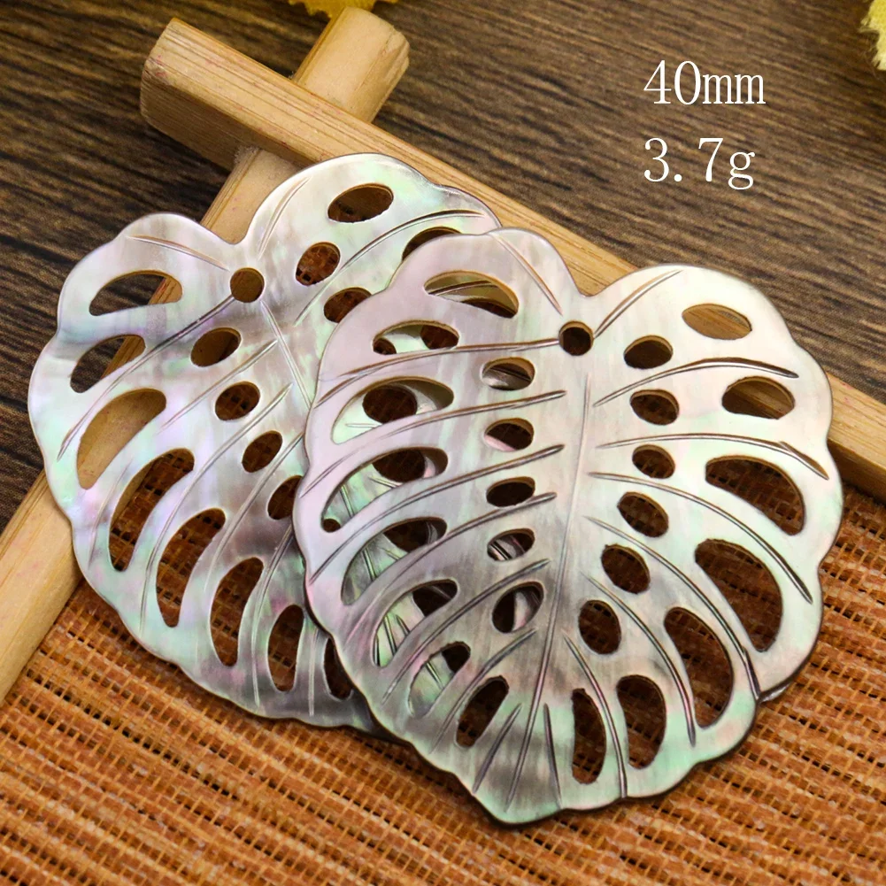 1PC Natural Mother of Pearl Shell Pendant Tree of Life Leaf Charm for DIY Jewelry Accessories Necklaces Earrings