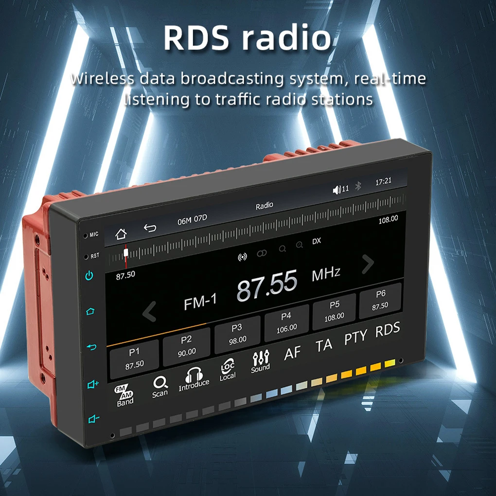 AM/FM MP5 Player Double Din HD 7Inch Full Touch Screen Car Stereo Radio Wireless Car Player with Jumping Light لاعب السيارة