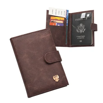 Custodia per passaporto Russia custodia per passaporto in pelle PU portafoglio per documenti di viaggio porta carte Organizer uomo donna muslimah