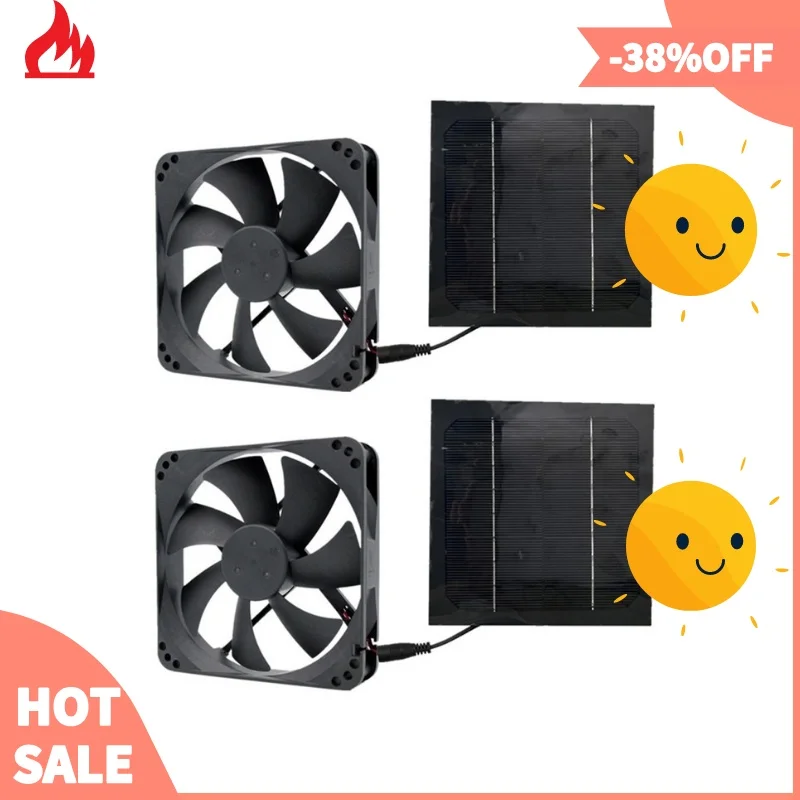 

10W Solar Exhaust Fan 12V Air Extractor 6inch Mini Ventilator Solar Panel Powered Fan for Dog Chicken House Greenhouse Solar Fan