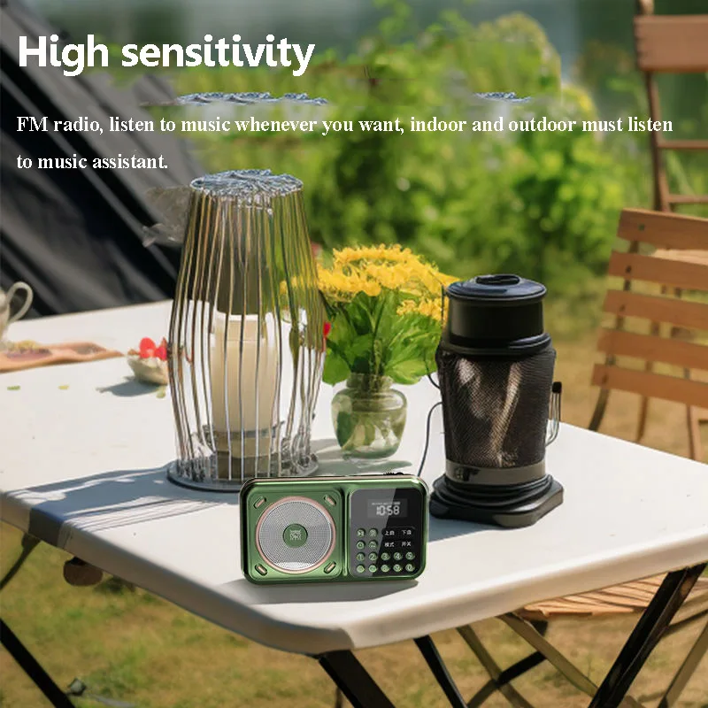 Retro Bluetooth Speaker Wireless Hifi Sound Audio System Portable Music Player with HD Reduction MIC HIgh Sensitivity FM Radio
