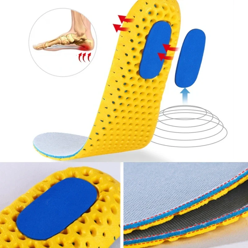 Shoe Insoles Orthopedic Insoles Orthopedic Memory Foam Sport Support Insert Feet Care Shoes Insoles Men Women Orthotic Breathable Running deodorizing