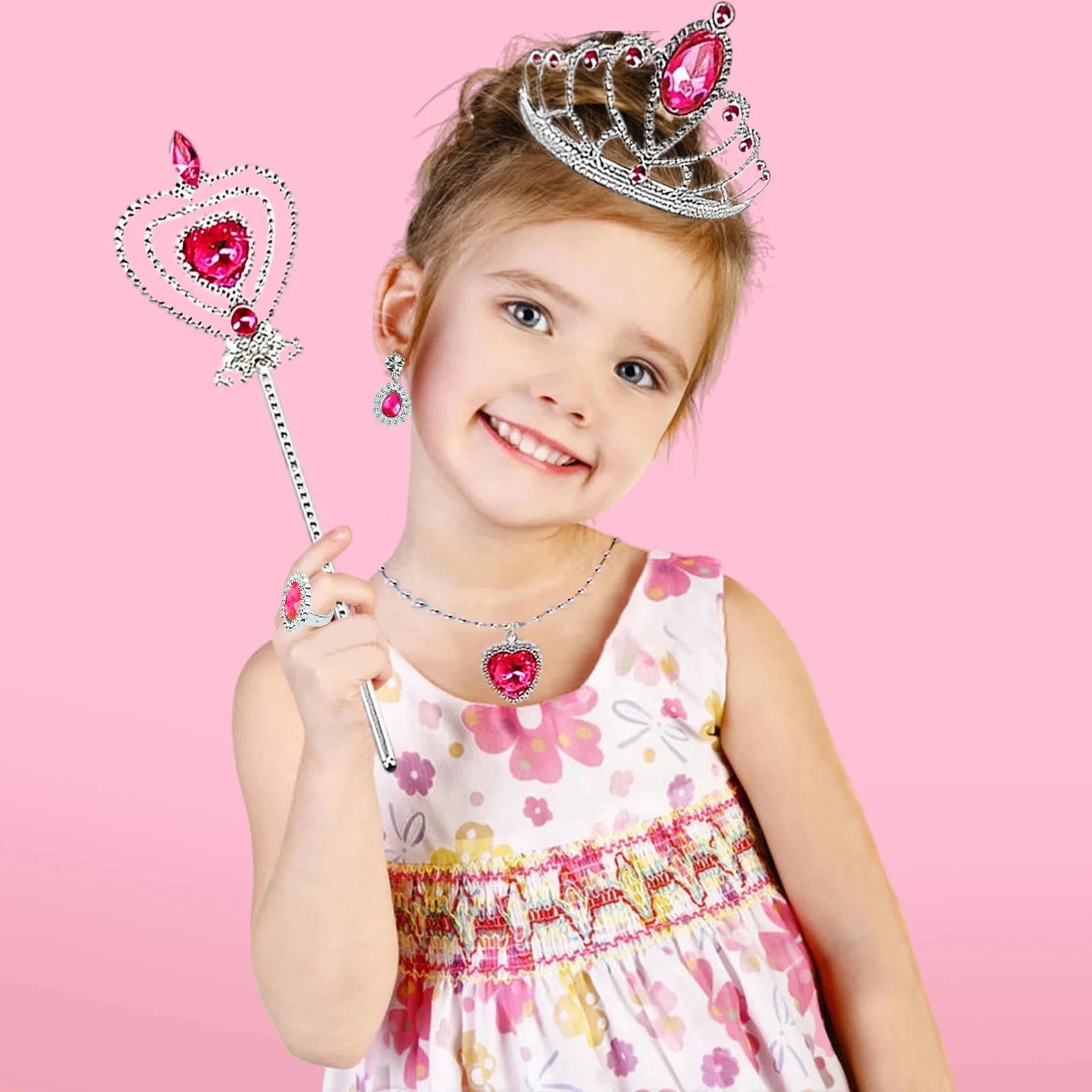 Princess Toys, Princess Dress up for Girls, Jewelry, Crown and Shoes, Princess Pretend Play Toy Gift for 3 4 5 6 7 Year Old Girl 3