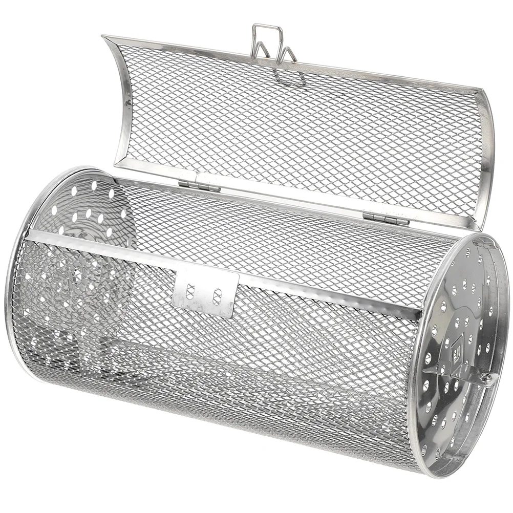 Rotating Air Fryer Basket Grill Cage Spit Brazier Stainless Steel Coffee Bean Grilled Home Tools