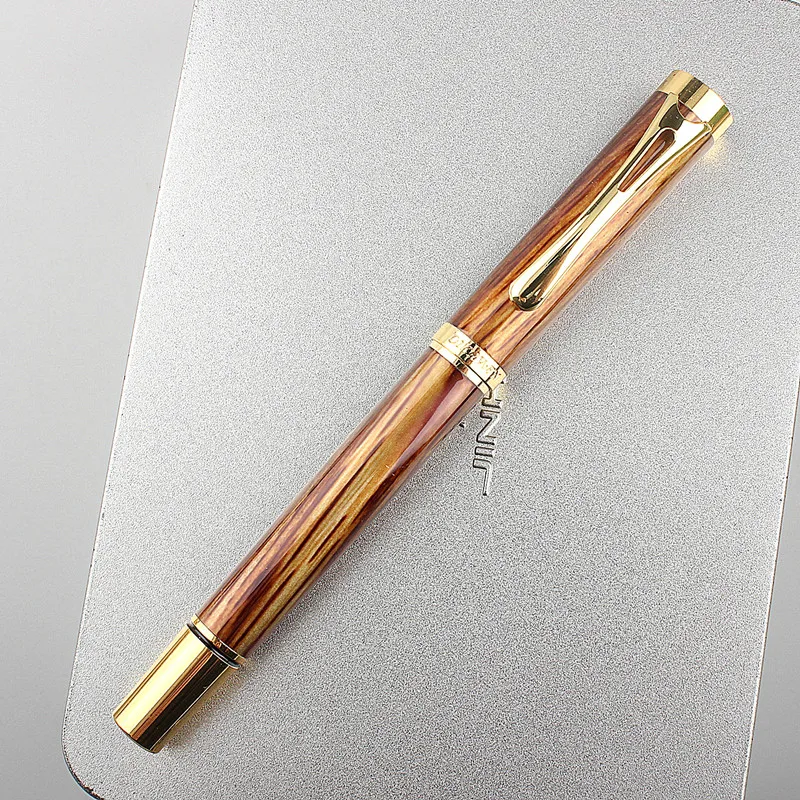 

High Quality 5 colour luxury office school Stationery material supplies fountain pens Full metal Golded Clip Ink Pen
