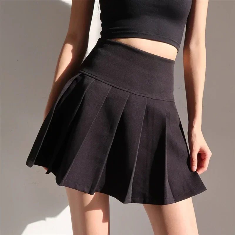 American School Y2k Style Summer Short Pleated Skirt For Women 2024 High Waist Sexy Hotsweet Mini Skirts Female 4