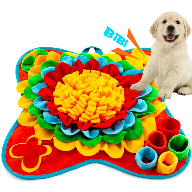 

Pet Dog Snuffle Mat Nose Smell Training Sniffing Pad Dog Puzzle Toy Slow Food Feeding Bowl Washable Dog toys alfombra olfativa