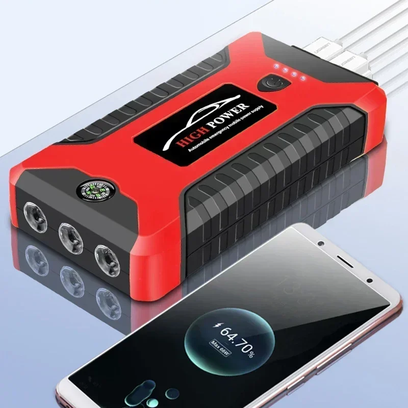 12000mAh Car Jump Starter 600A Portable Car Charger Booster Charger Booster Power Bank Starting Device Starter