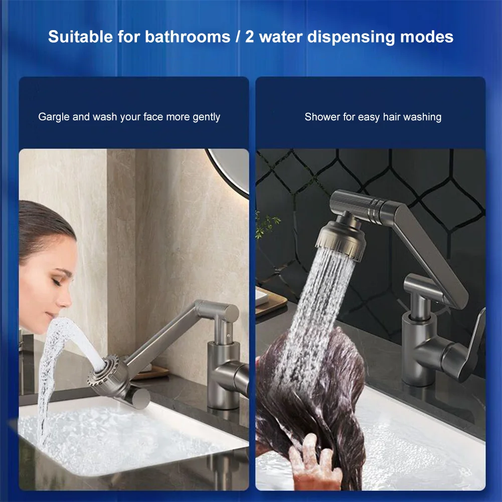 1080 Degree Swivel Faucet Robotic Arm Faucet 360 Degree Rotation Mechanical Arm Kitchen Faucet Multifunctional for Kitchen Sink 3