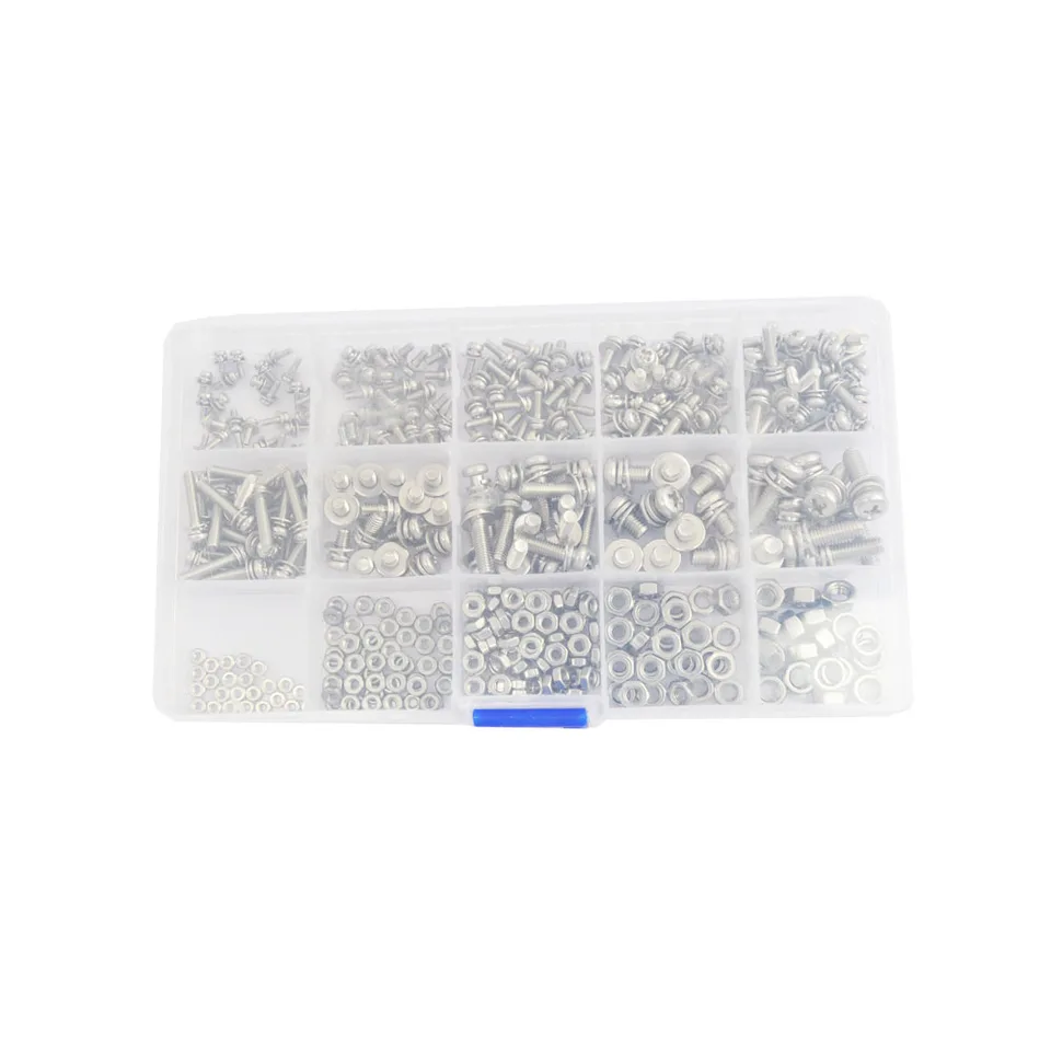 Set Assortito Di Viti A Testa Phillips Con Lavatrici E Dadi - Foto 4