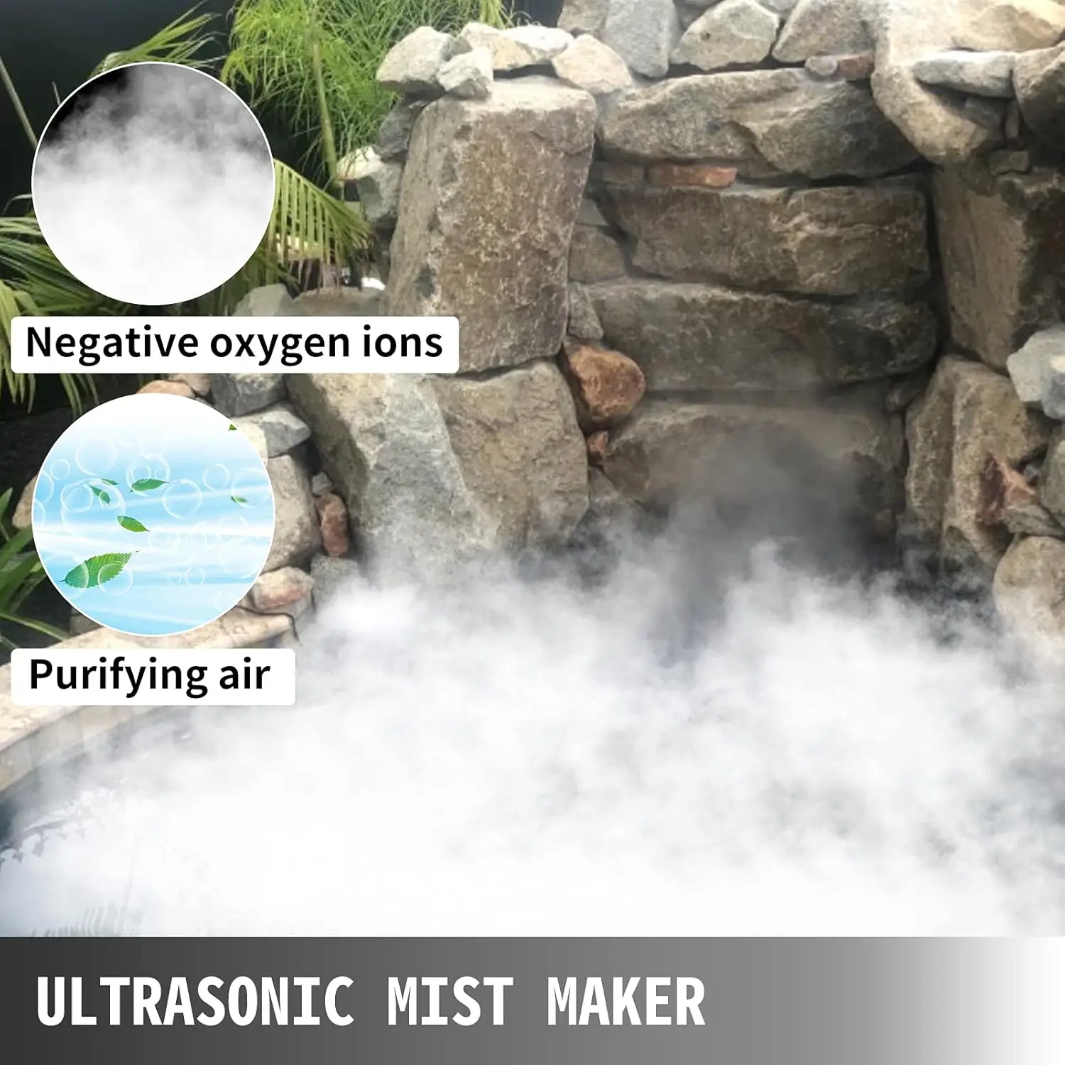Mist Maker Fogger 10 Head Ultrasonic Mist Fogger with Waterproof Power Supply Ultrasonic Fogger Humidifier Stainless Steel 3