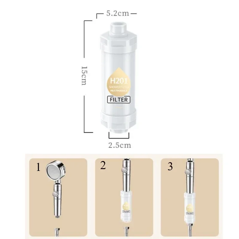Dechlorination Shower Head Filter Jasmine filter impurities Lavender Shower Scented Anti-scaling Water Softener 6