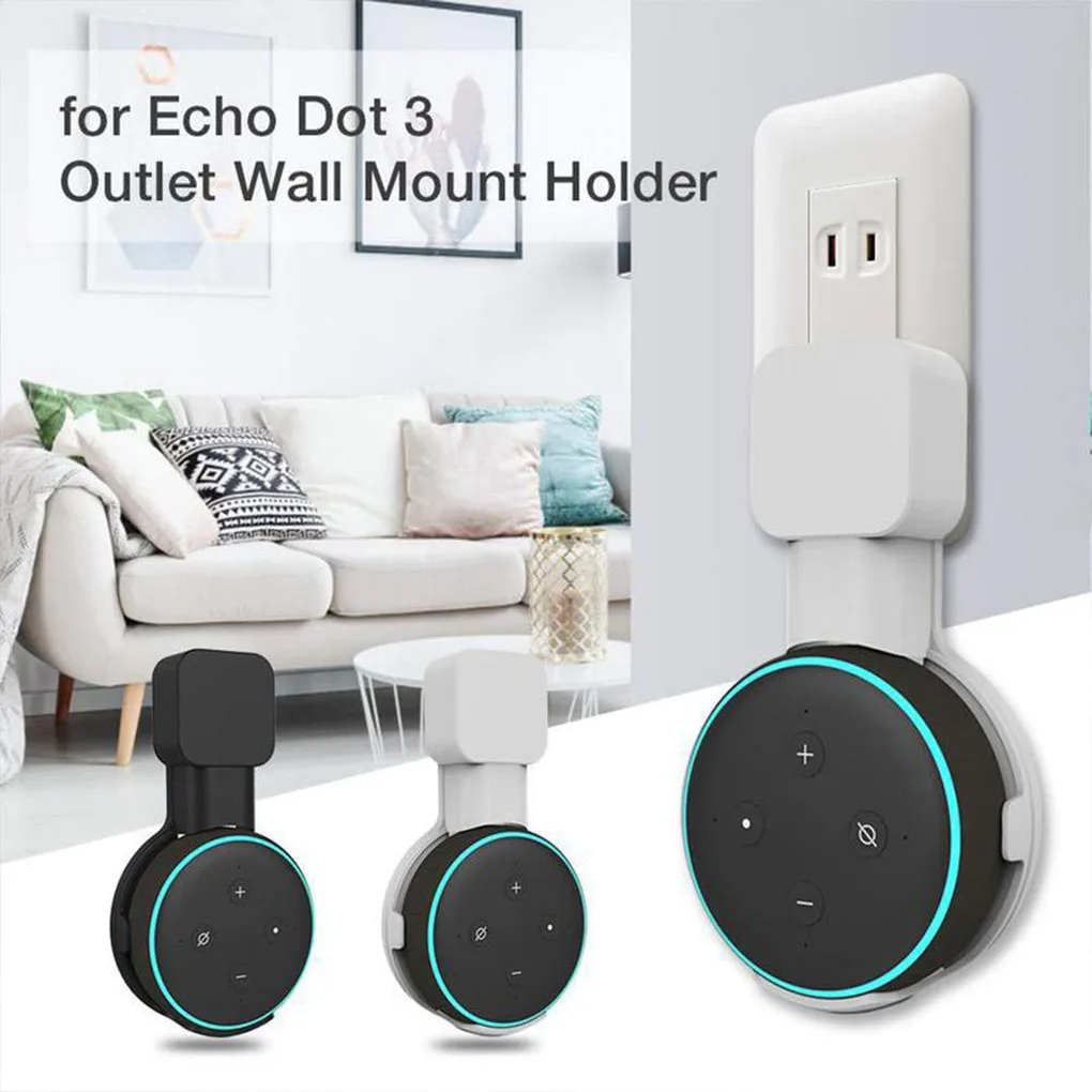 for Echo Dot 3 Wall Mount Holder Cord Management Bracket for Alexa Echo Dot 3rd Generation Speaker Soundbox Hanger