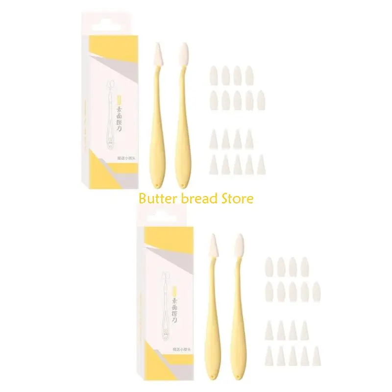 W89C 2Pcs 스케치 하이라이트를위한 스케치 블렌딩 도구 20 개의 교체 스폰지 팁이있는 ABS 블렌딩 그루터기 자세히 설명