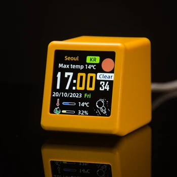 GeekMagic Smalltv-Ultra Cheap Smart gift Desktop Bed Clock WiFi Weather Forecast Station photo Album with Gif Animation Tech Gif 1