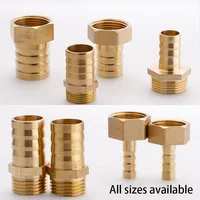 ข้อต่อทองเหลืองแบบ Pagoda สำหรับท่อ ขนาด 4 มม.-25 มม. แบบเกลียว 1/2 นิ้ว 3/4 นิ้ว BSP ข้อต่อทองแดง ตัวเชื่อมต่อ ตัวแปลง 6