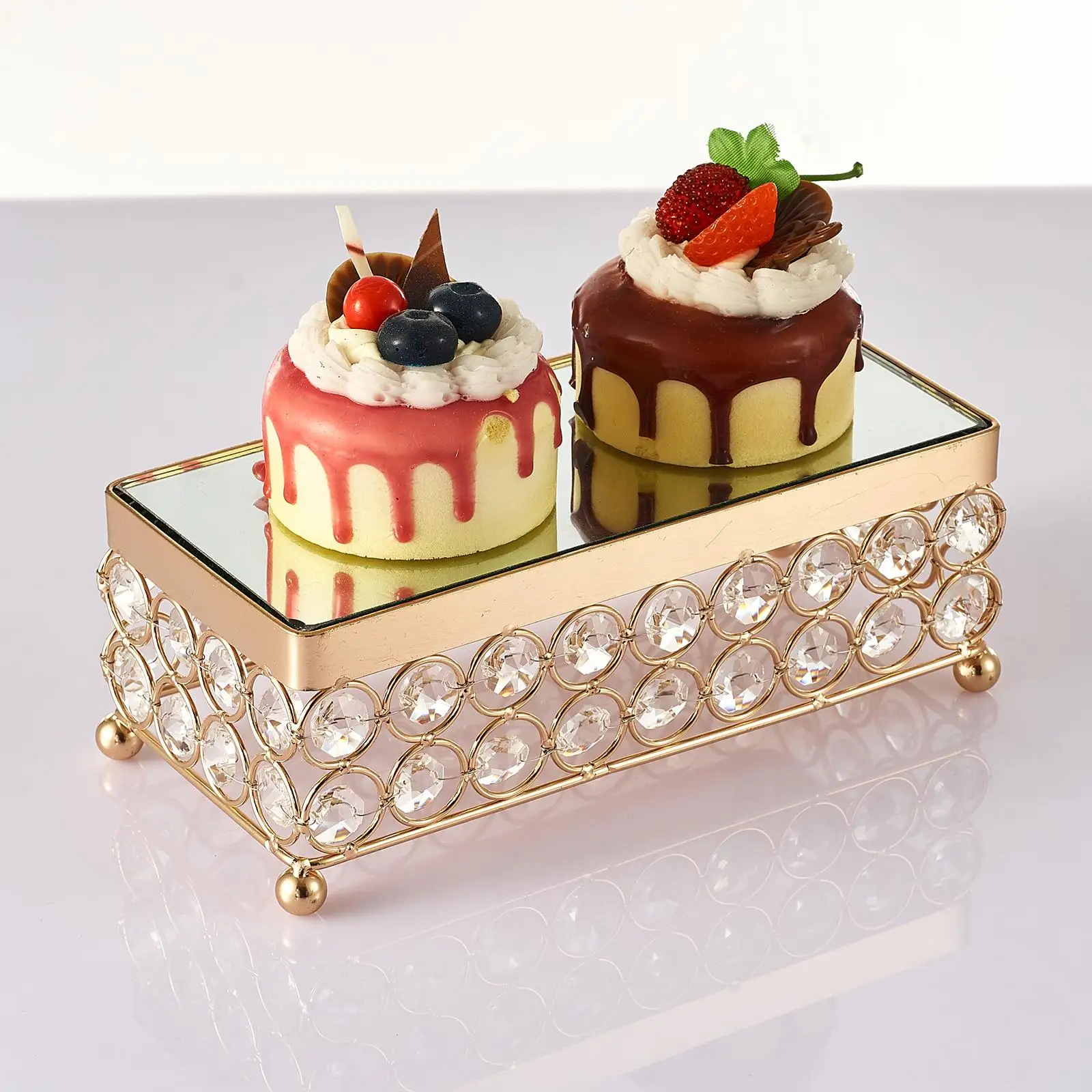 European Style Cake Stand Crystal Cupcake Base Decorative Party Centerpiece for Wedding Event Birthday Party