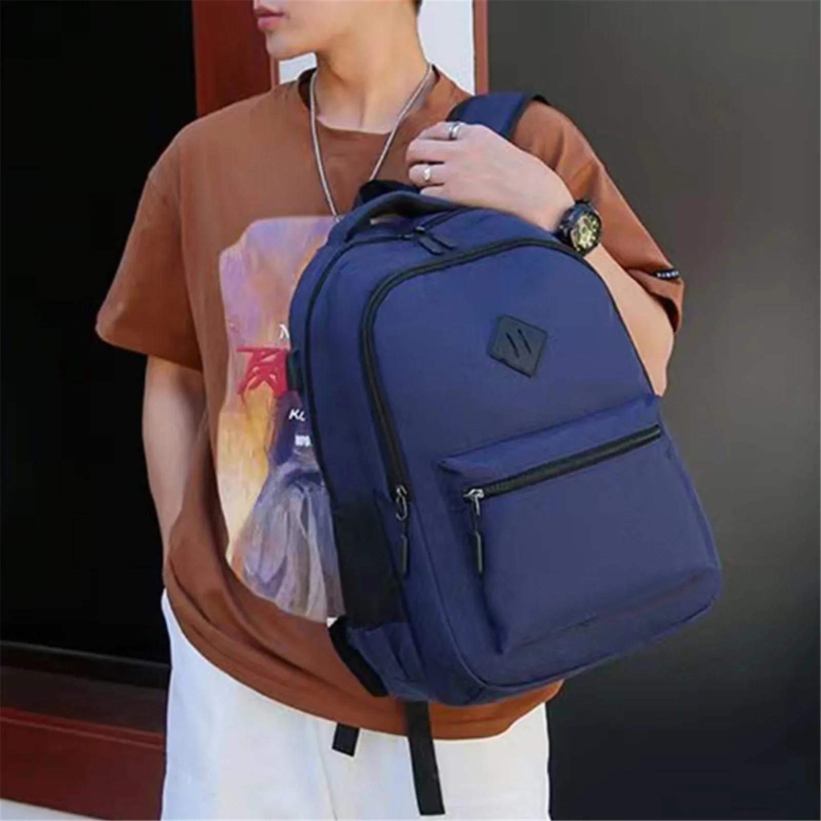 Waterproof Men Backpack Business Office Back Bags USB Charging 15.6 Inch Laptop Casual School Backpacks Rucksack Male Backpack 4