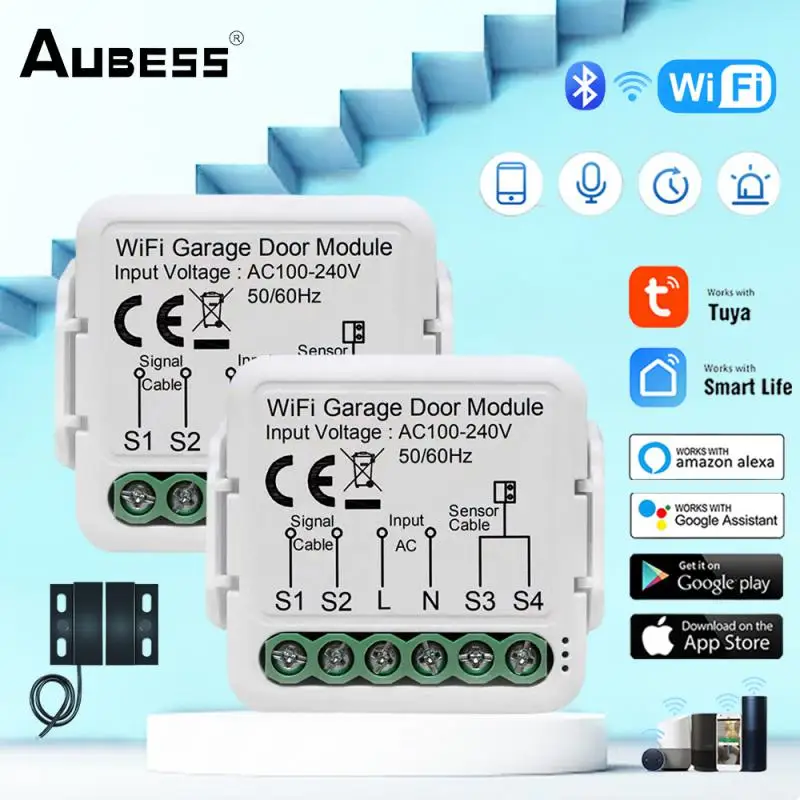 

Tuya Smart Garage Door Opener Controller 100-250VAC WiFi Wireless Door Opener Switch Remote Control Work With Alexa Google Home