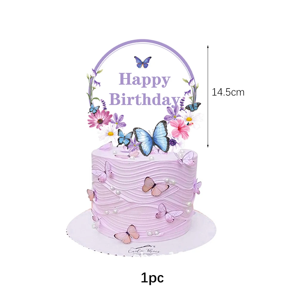 Butterfly Fairy Birthday Party Tableware Set - Pink Disposable Plates Cups Napkins and Tablecloth
