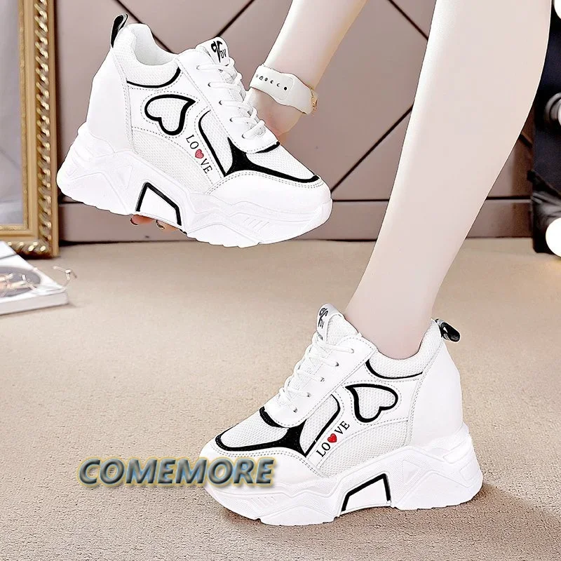 

High Quality Women's Platform Sneakers 2023 New Chunky Woman Casual Shoes Basket Female Fashion Sport Mesh Lace Up Shoes Autumn