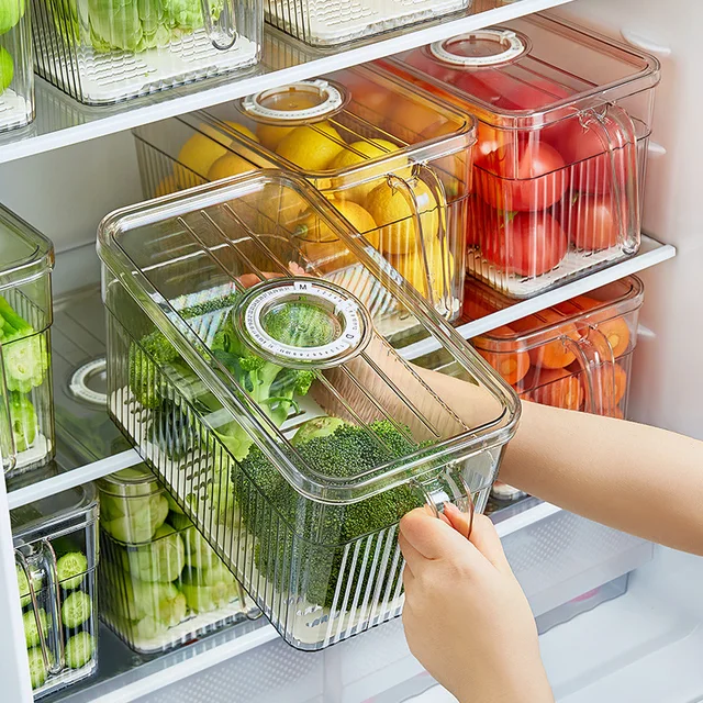 Boîte de conservation du réfrigérateur, boîte de conservation des aliments et des légumes de qualité alimentaire, boîte de stockage des boulettes glacées des fruits et des œufs 1