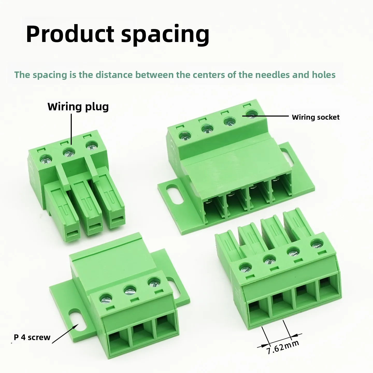 2EDGSKP-7.62MM แผ่นล็อคแบบยึดติด รองรับกระแสไฟสูง 32A ขั้วต่อแบบเสียบ ไม่ต้องบัดกรี 2EDGRKC 1