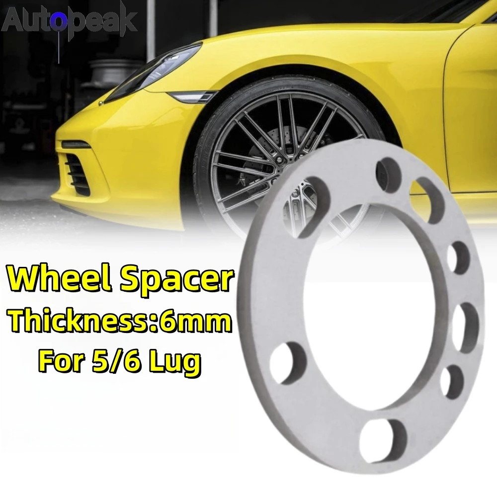 

1PC Aluminum Universal Car Wheel Spacer Shim Plate 6mm 1/4 Inch Thick 5 Lug 6 Lug For 5x135 5x5.5" 5x139.7 6x135 6x5.5" 6x139.7