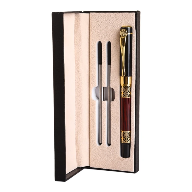 

QX2B Luxury Ballpoint Pen Set with 2 Refills for Men Women for Creative Pres