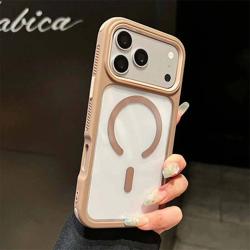 Enhanced Magnetic Shockproof 3-in-1 Phone Case with Clear Bumper Armor Cover