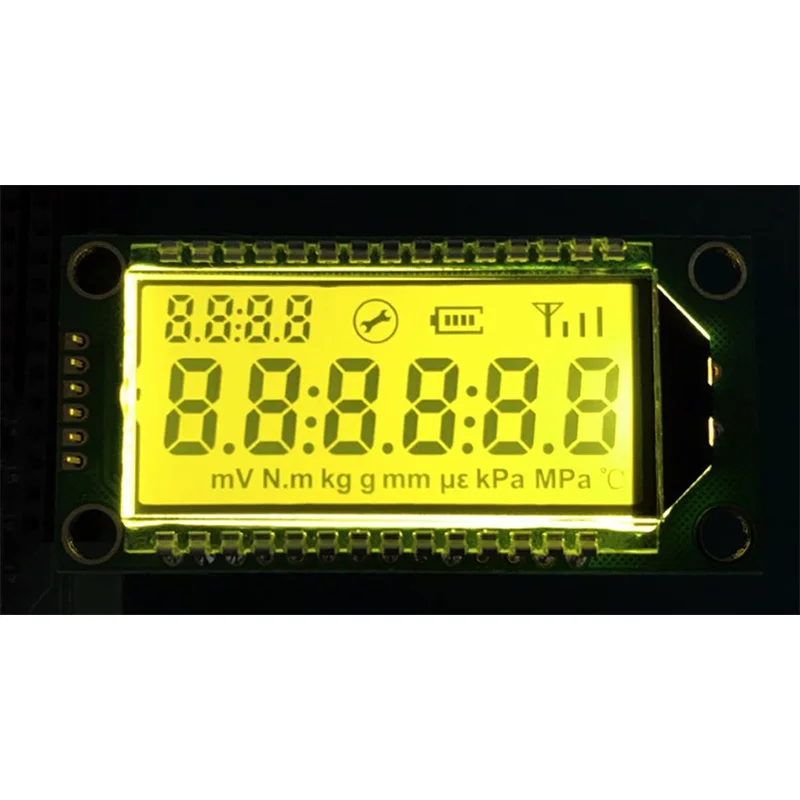 Tn Positive 6-Digits Segment Lcd Panel Screen Module Pcf8576 Drive Ic Yellow Backlight 3V