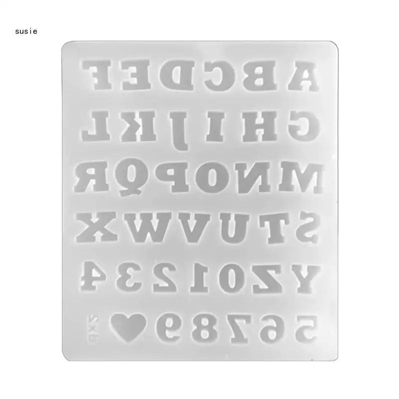 

English Alphabets Epoxy Resin Molds Capital Letters 0-9 Digitals Silicone Mold for DIY Jewelry Sugar Cake Fondant Decors