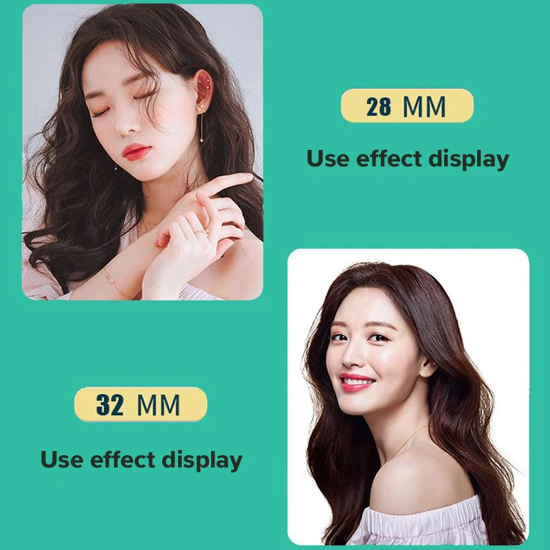 Professional 16/19/22/25/28/32mm Hair Curlers Negative Ion Ceramic Care Big Wand Wave Hair Styler Curling Irons 4 Temperatures F