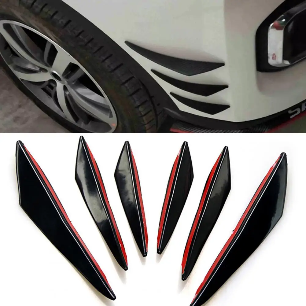 6 Pcs Car Spoiler Splitters Decorative Protect Vehicle Edge Car Tuning Canard Universal Front Bumper Lip Car Accessories - Image 2