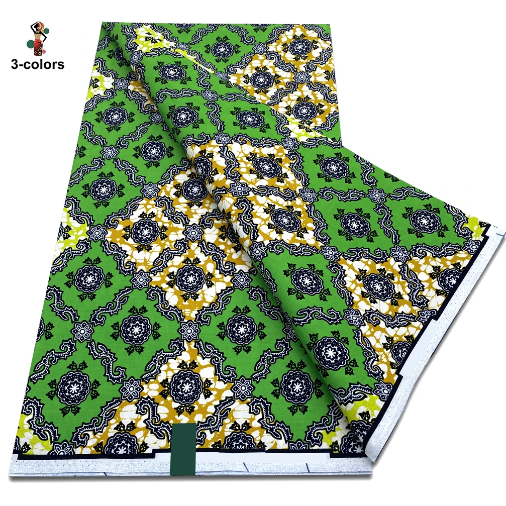 Tissu Africain Imprimé Cire Ankara – 1 Yard, 100% Coton, Design Coloré