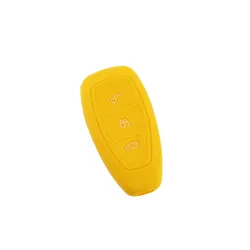 Premium Car Key Case Cover - Sleek Protective Shell & Accessories (Yellow)