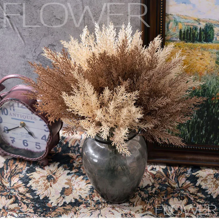 Kunststoff Weizen Gras Künstliche Pflanzen Blumenstrauß DIY Blumenarrangement Dekoration Scrapbooking Handwerk Zubehör Gefälschte Blumen – Detail 1