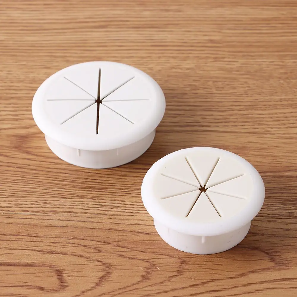 Cable Hole Cover Cable Organizer Desk Cord Grommet 1Pc Desk Cord Grommet Wire Hole Cover Line Outlet Port Threading Box Cover Cable Passing Box Office Table Cable Organizer