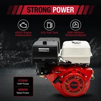 Générateur portable 420cc alimenté par gaz 9700W 15HP 4 temps, pour secours à la maison et RV prêt rouge/noir 2