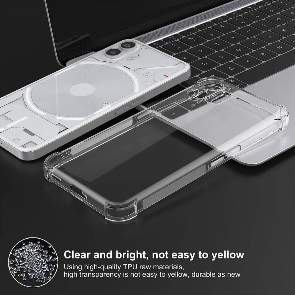 Enhanced Clear Shockproof Silicone Phone Case - Durable and Protective Cover