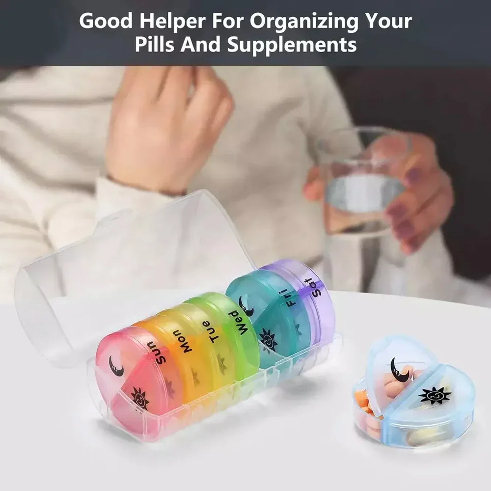 Weekly Medicine Storage Organizer Pill Box Holder Container Pill Case Medicine Tablet Portable Dispenser Organizer