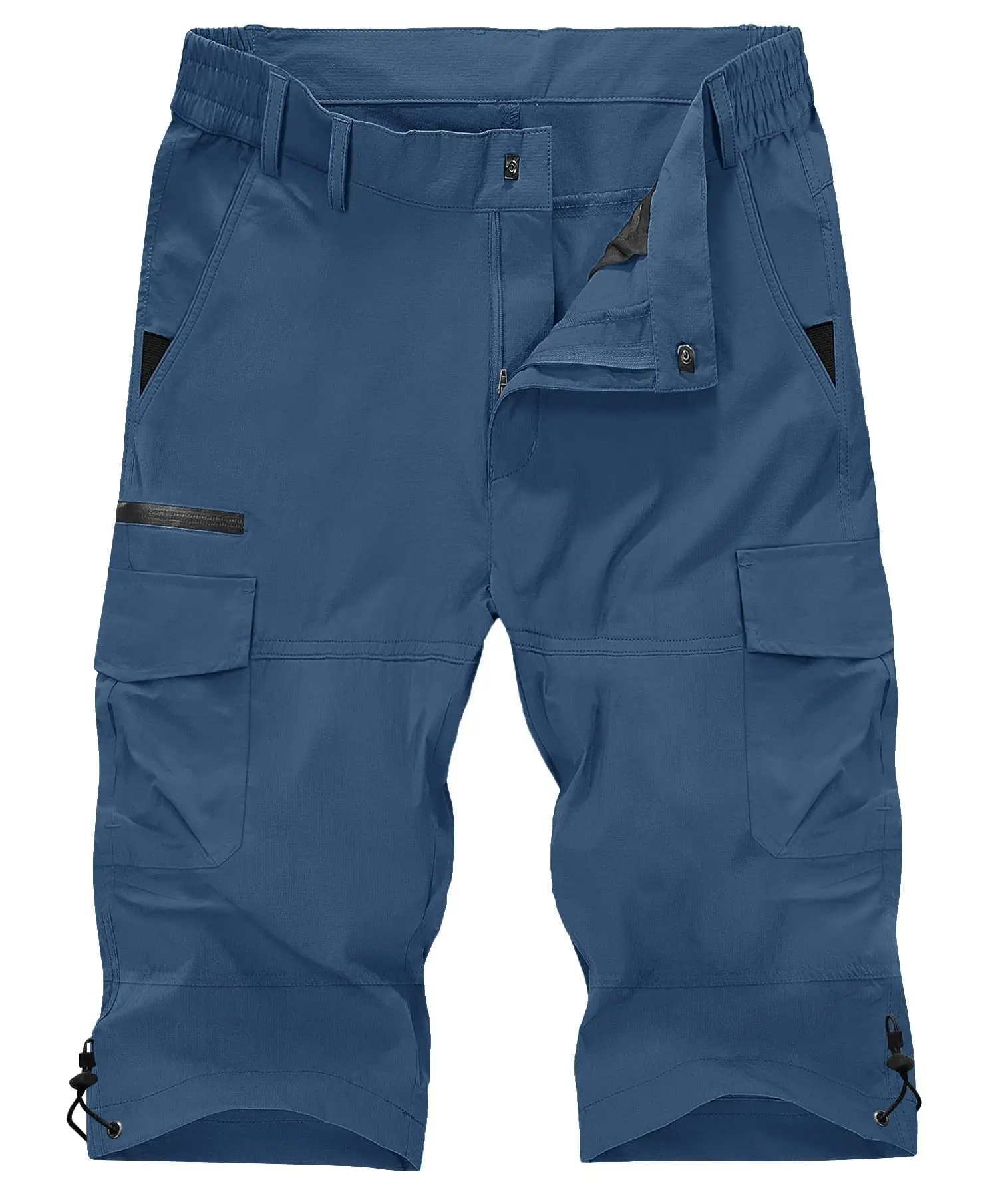   EKLENTSON Herren-Cargoshorts, schnell trocknend, leicht, wasserdicht, 7 Taschen, 3/4-Hose zum Wandern, sportliche Shorts, Workout – Detail 13