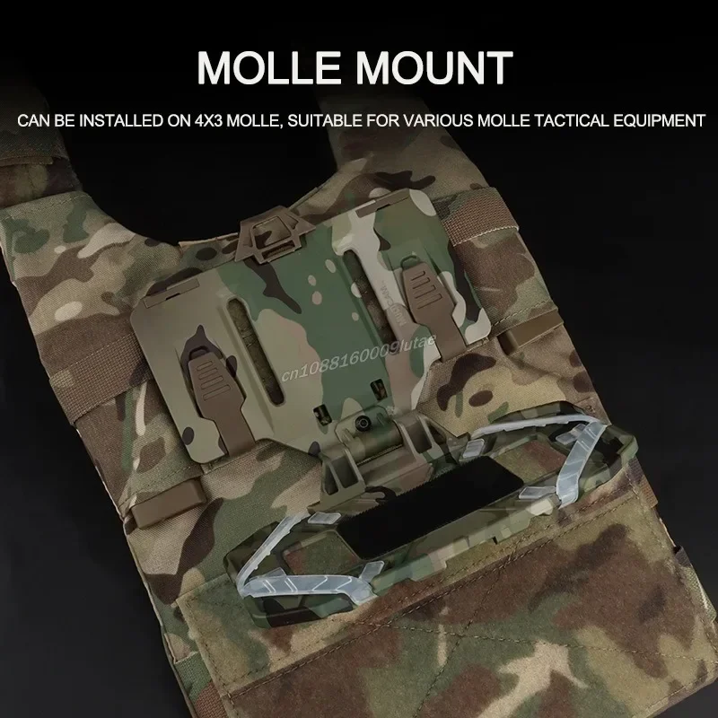 Navigation Board Holder Phone Holder MOLLE Folding Tactical Chest Rig Bag