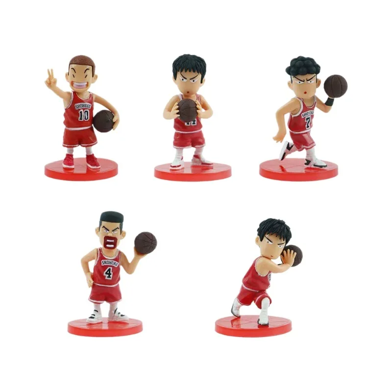 Slam Dunk Basketball Team Doll Set - Handmade Ornaments and Car Decorations (5 Pieces)
