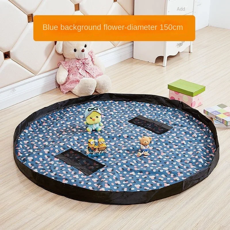 Toy storage bag Large capacity storage bucket bundle pocket Children's toy building blocks organizer mat storage bag play table 2