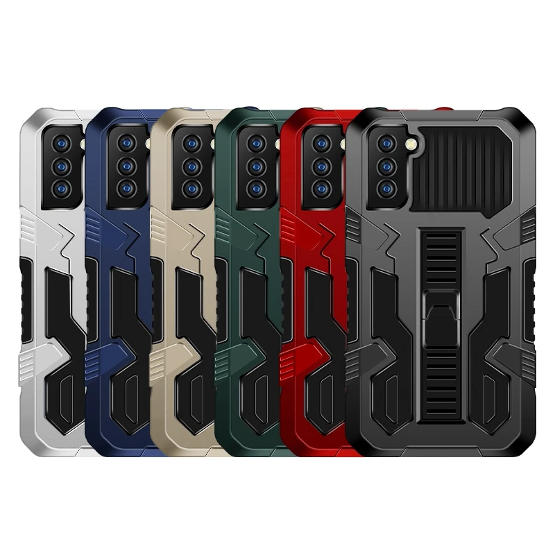 

TPU PC 2in1 armor style mobile phone case for Samsung S22 S23 22plus 23ultra A54 A24 A34 phone cover with folding bracke